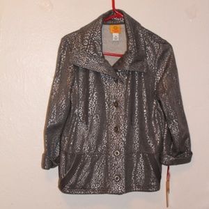 Ruby Rd Petites Gray Jacket Size PM NWT